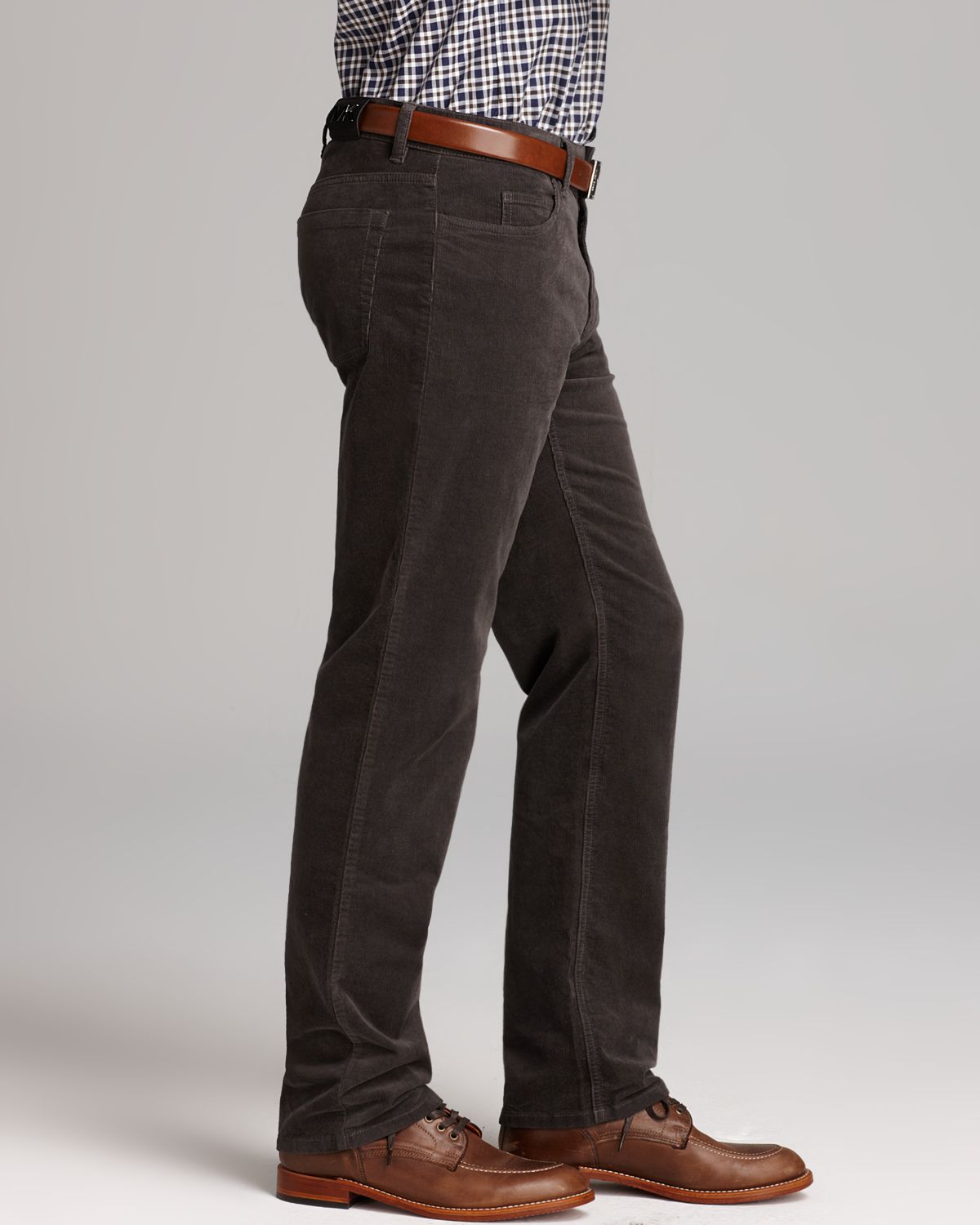 Lyst - Michael Kors Cords Stretch Straight Fit in Smoke in Gray for Men