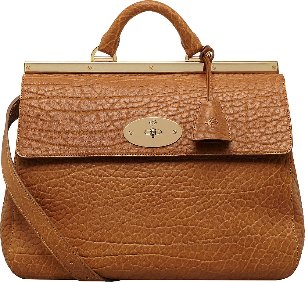 Mulberry Suffolk Shrunken Calf Leather Bag in Brown (Ginger) | Lyst