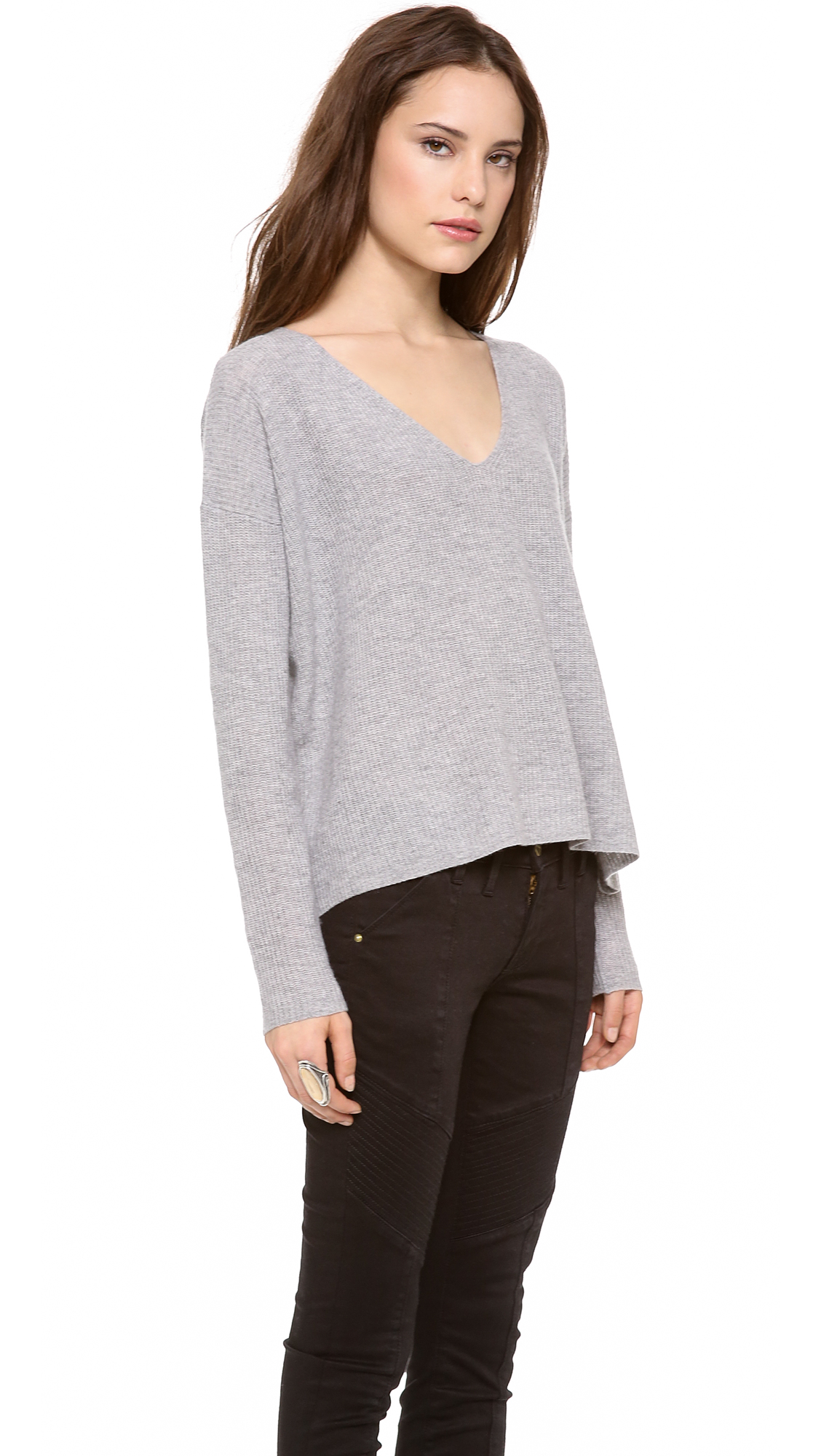 Lyst - Theory Randelle Sweater in Gray