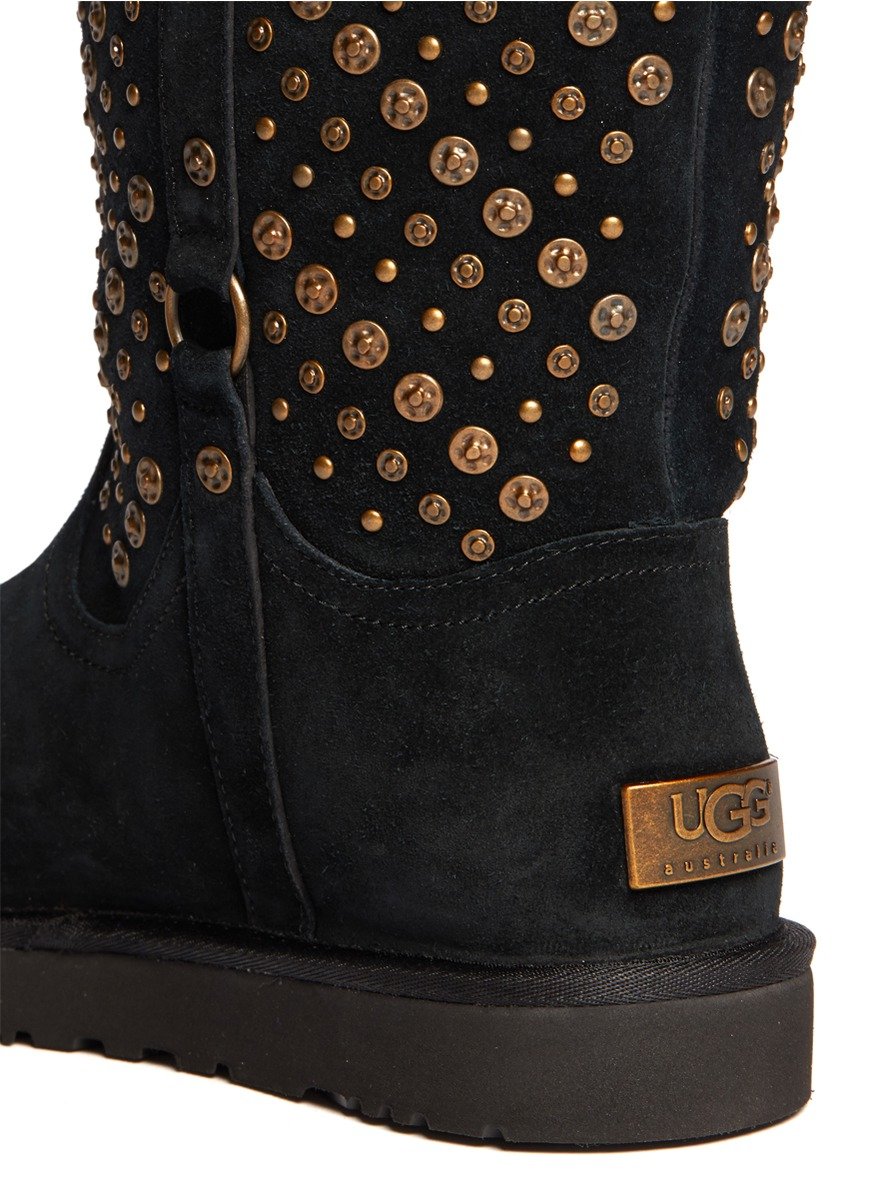 Lyst - Ugg Elliott Studded Short Boots in Black