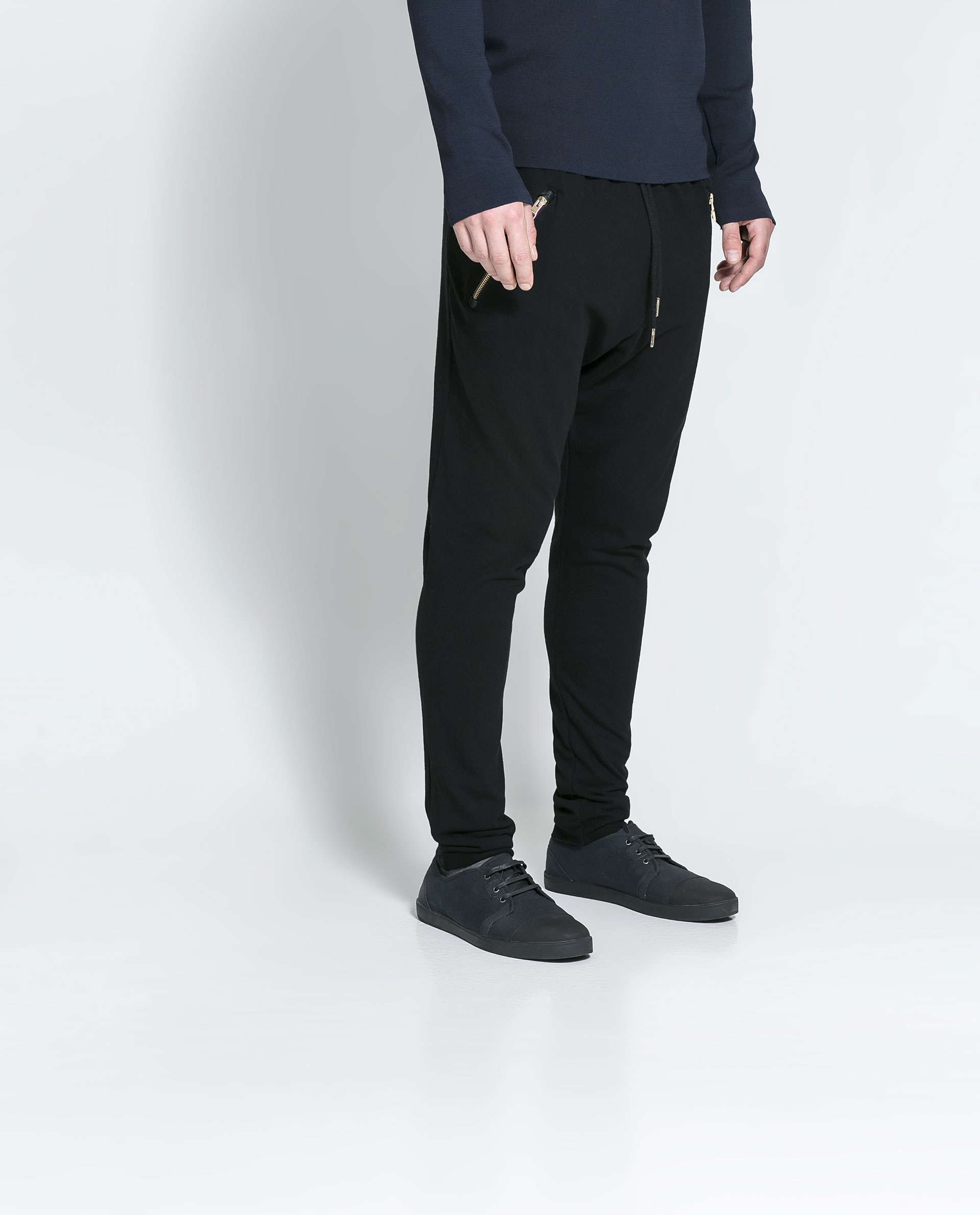 Zara Zip Trousers in Black for Men | Lyst