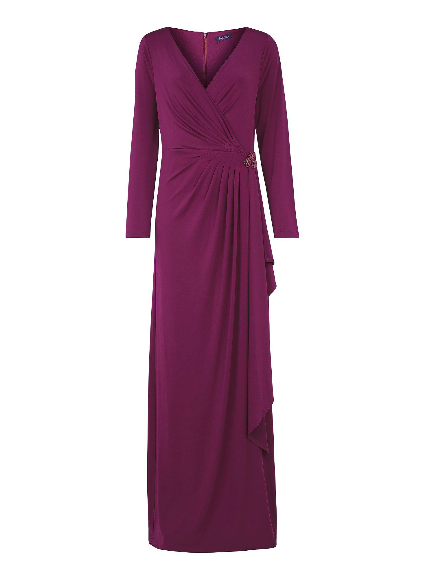 Alexon Cranberry Brooch Maxi Dress in Purple | Lyst
