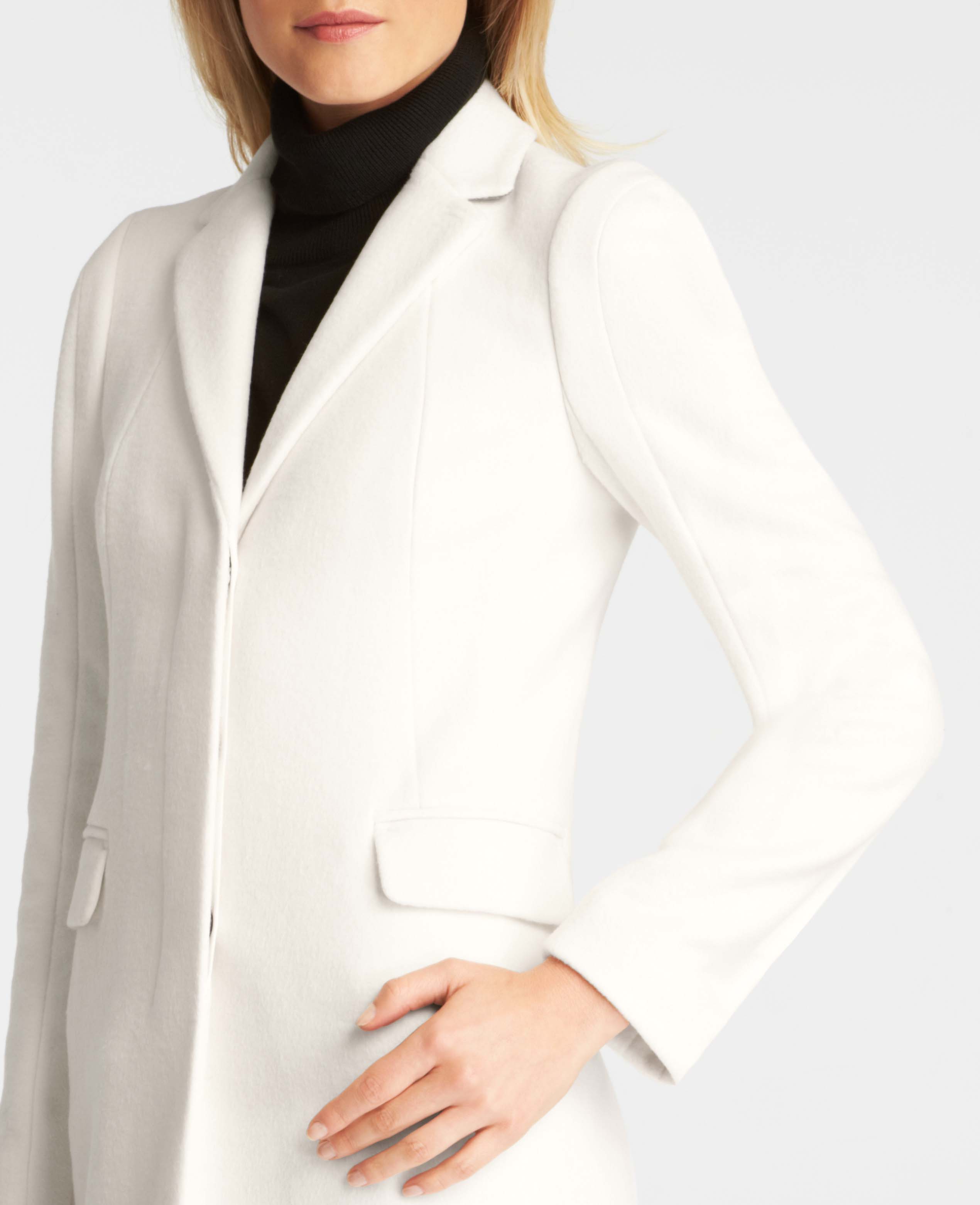 Ann Taylor Manor Coat in White - Lyst