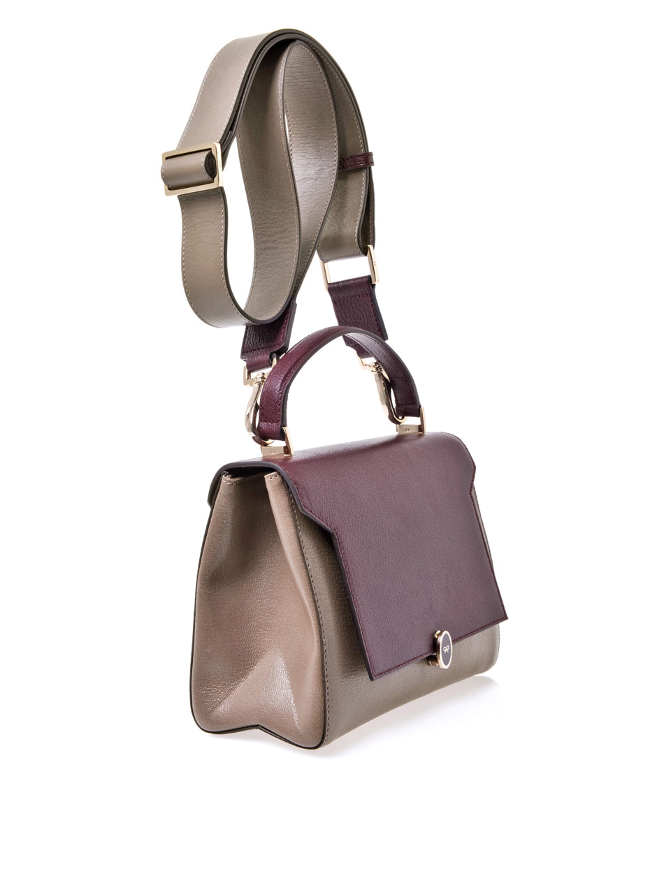 Lyst - Anya Hindmarch Bathurst Bow Leather Shoulder Bag in Purple