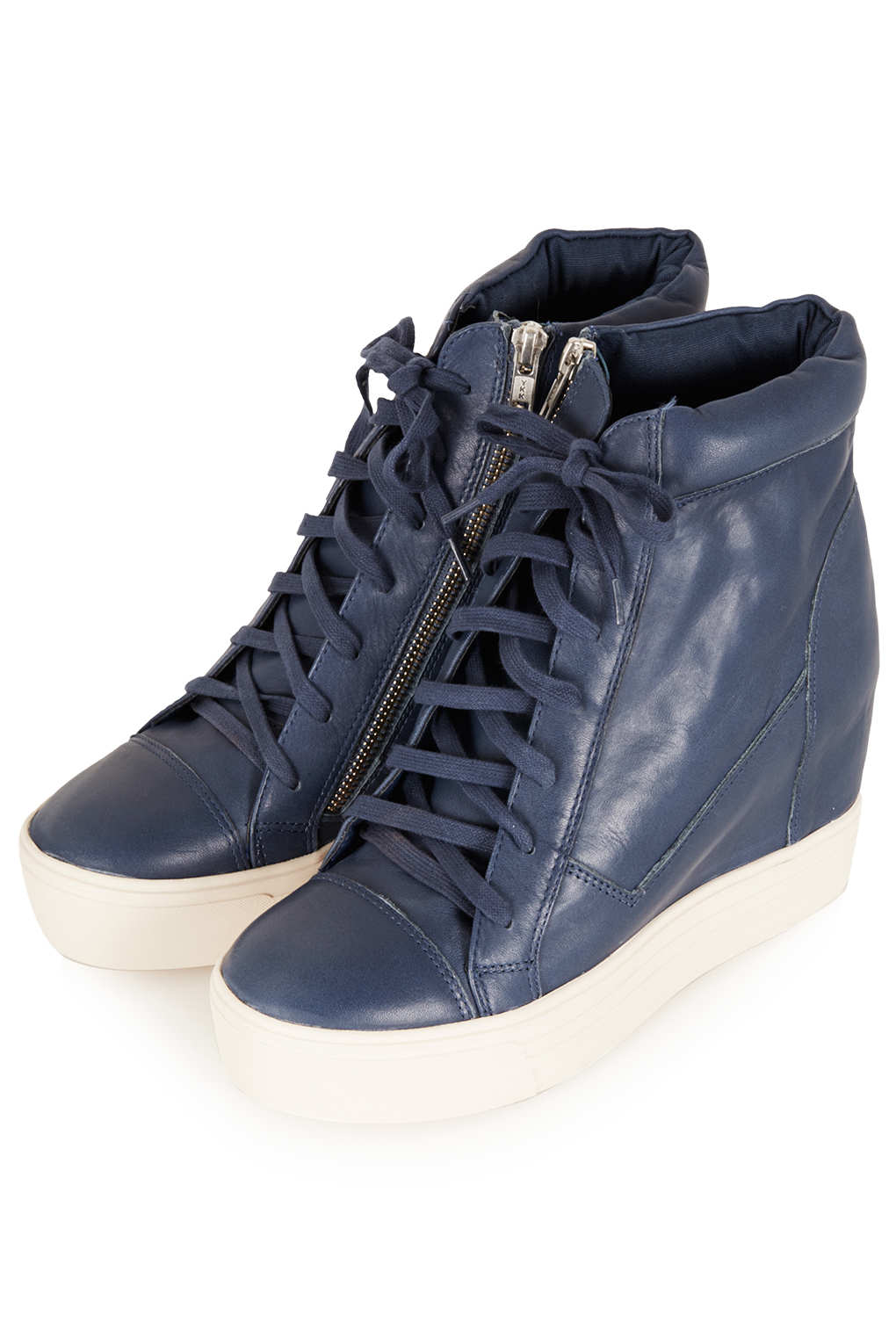 wedge trainers blue