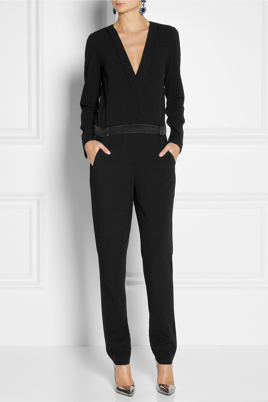 Lyst - Marc By Marc Jacobs Anya Crepe Jumpsuit in Black