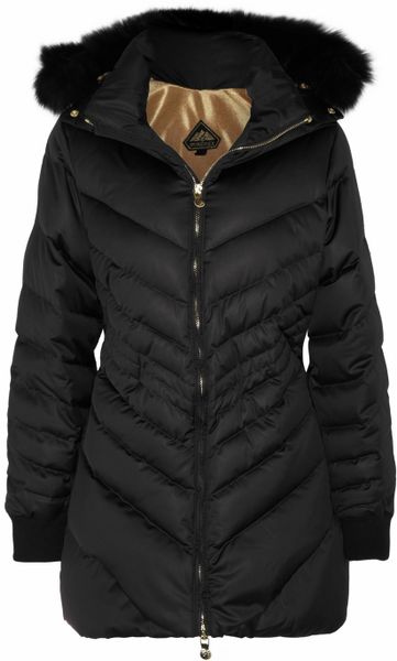 Pyrenex New Morphing Foxtrimmed Hooded Down Coat in Black | Lyst