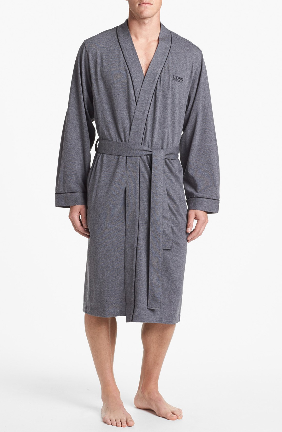 Boss By Hugo Boss Innovation 1 Kimono Robe in Gray for Men (Charcoal ...