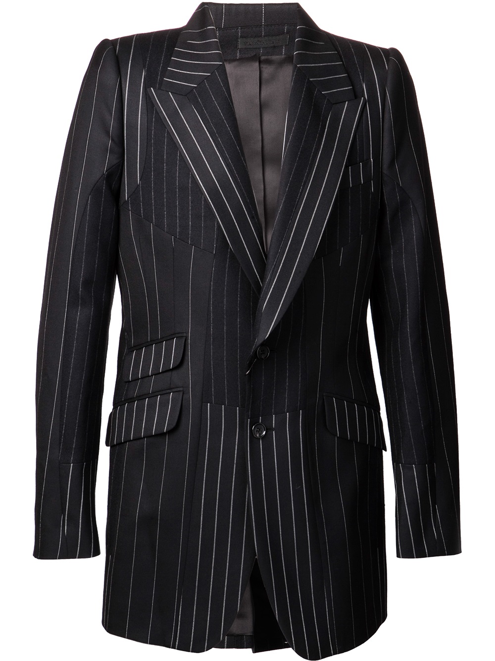 Lyst - Alexander McQueen Pinstripe Blazer in Black for Men