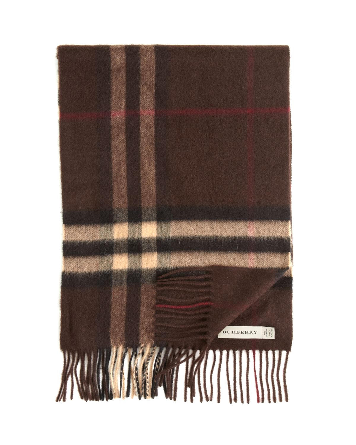 Burberry Giant Icon Check Cashmere Scarf in Brown for Men (Dark ...