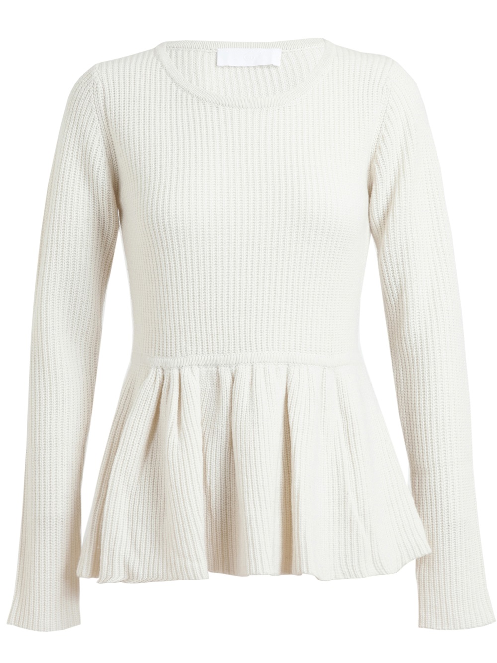 Lyst - Co. Ribbed Cashmere Peplum Knit in White