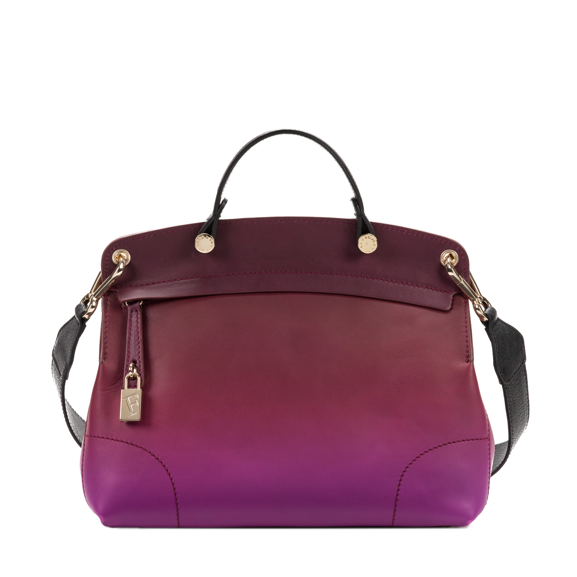 Furla Piper Lux Tote In Purple Yellow Lyst