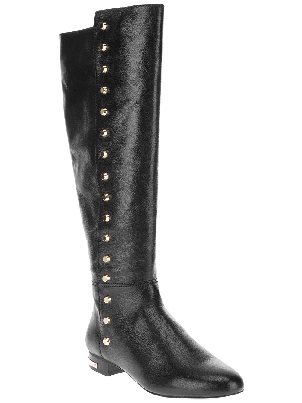 Lyst - Michael Kors Studded Riding Boot in Black