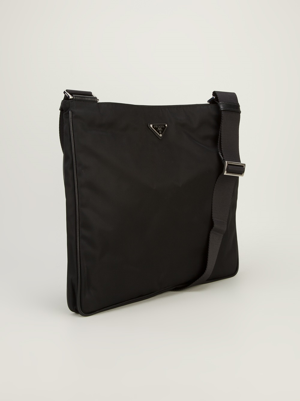 Prada Leather Shoulder Bag in Black for Men | Lyst