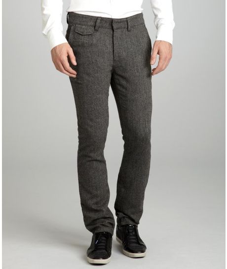 Comune Grey Tweed Kristof Straight Leg Pants in Gray for Men (grey) | Lyst