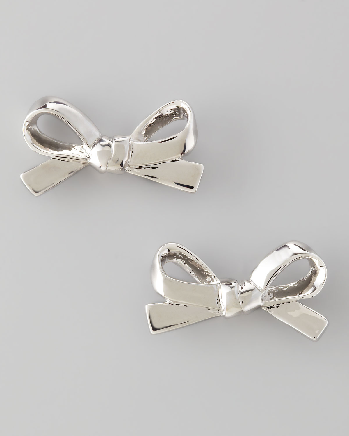 Kate Spade New York Mini Bow Stud Earrings Silver In Metallic Lyst Gallery
