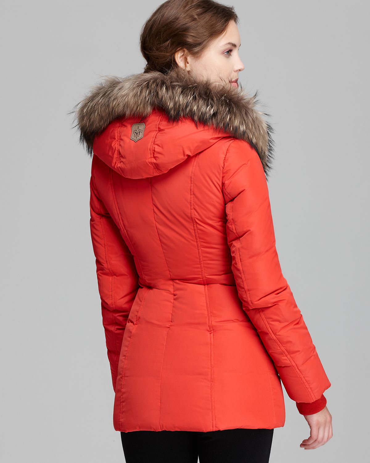 Lyst Mackage Down Coat Adali Lavish Fur Trim Hood in Pink