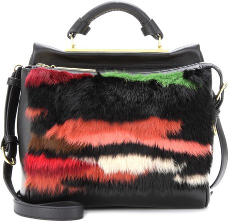 3.1 Phillip Lim Ryder Small Rabbit and Leather Shoulder Bag in ...