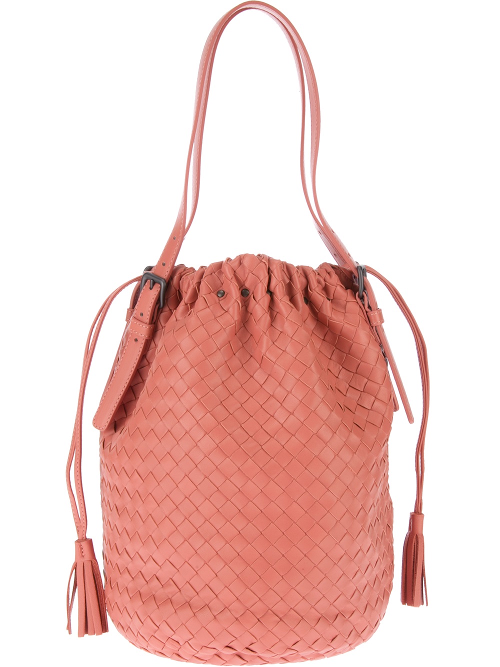 Lyst - Bottega Veneta Drawstring Shoulder Bag in Pink