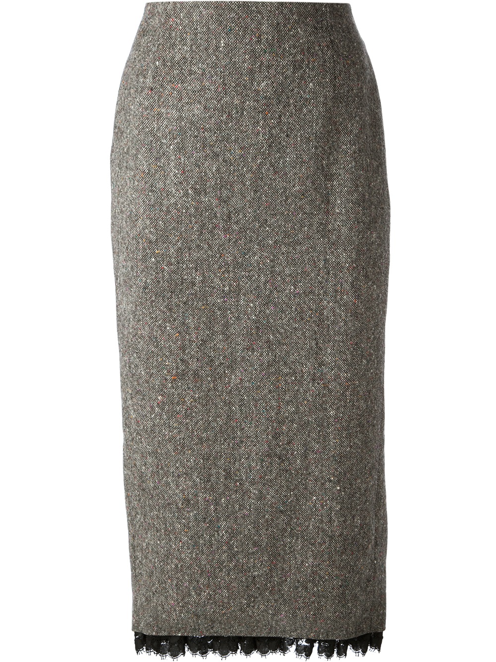Lyst - Dsquared² Lace Trim Pencil Skirt in Gray