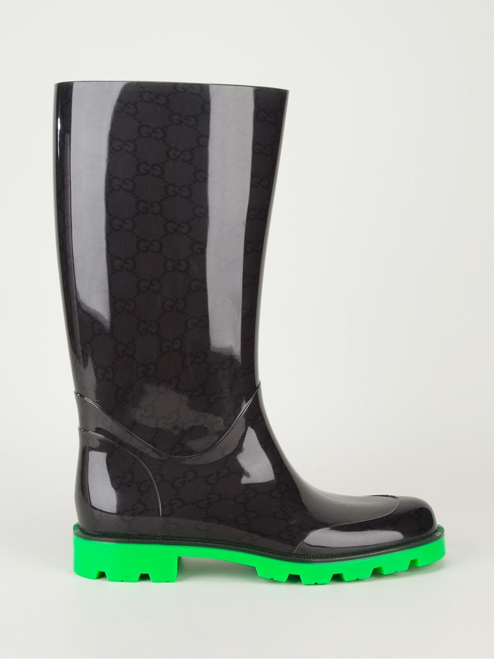 Lyst - Gucci Edimburg Rain Boot in Black