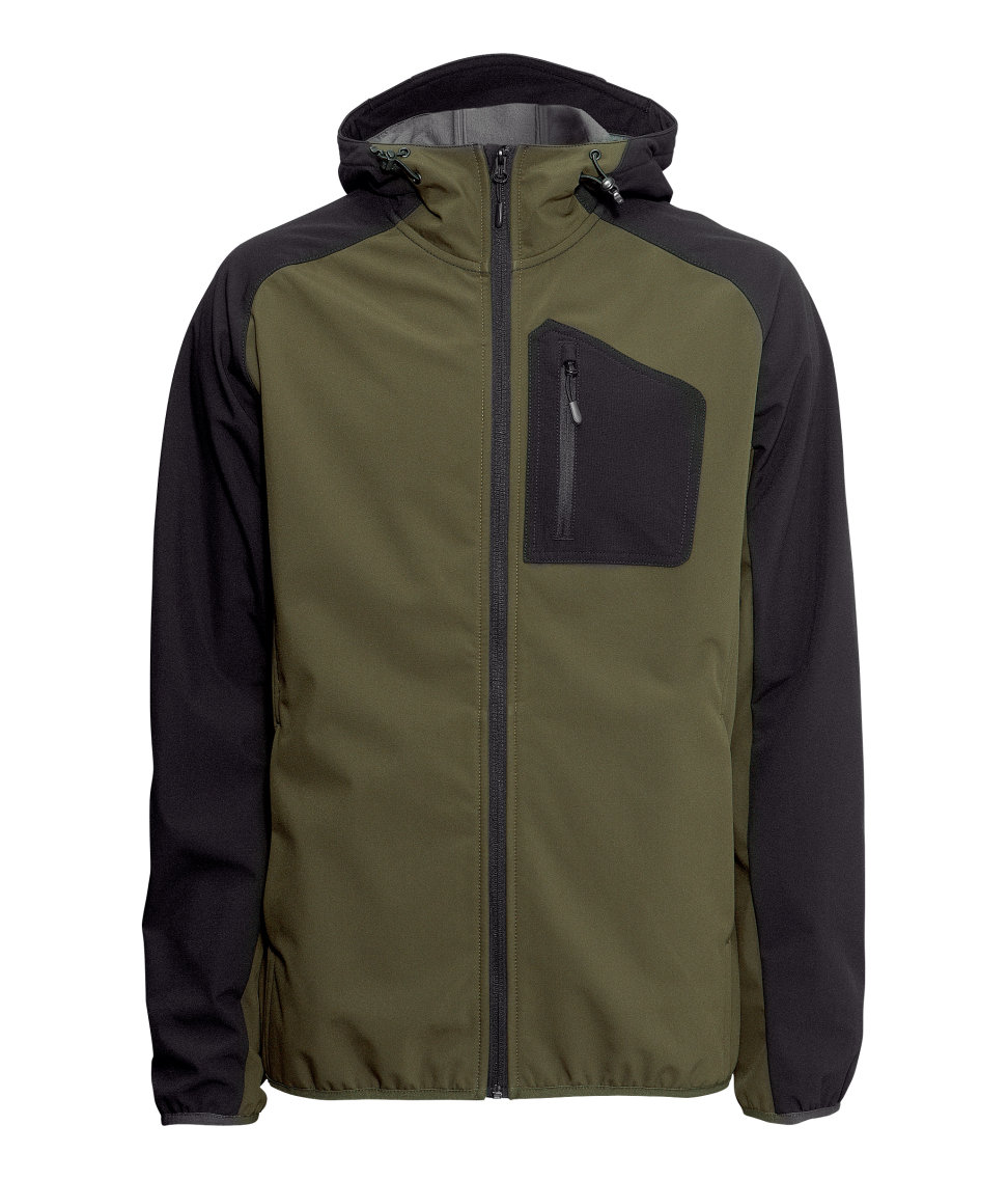 H&m Soft Shell Jacket in Green for Men | Lyst