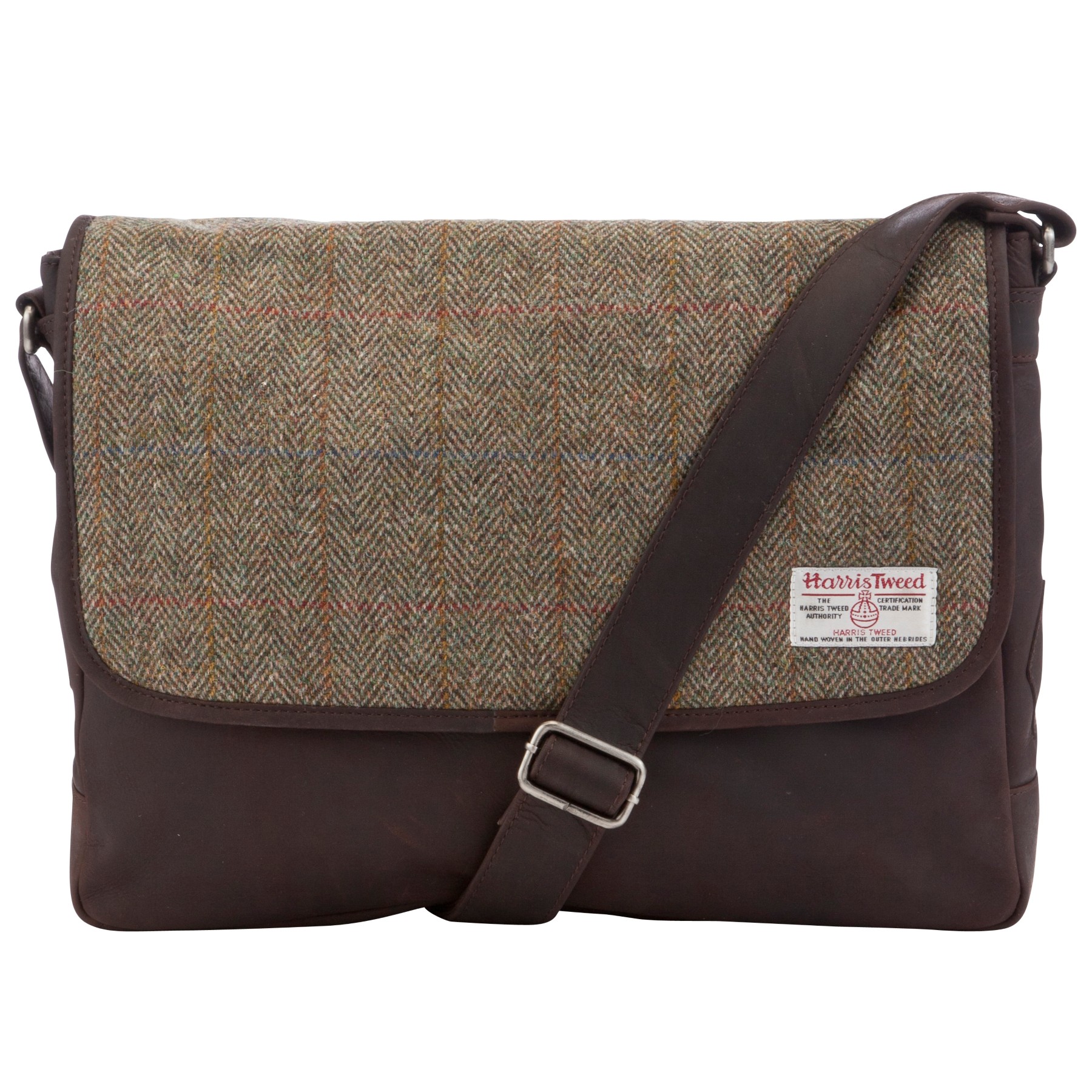 John Lewis Harris Tweed Messenger Bag in Brown for Men (Brown/Multi) | Lyst