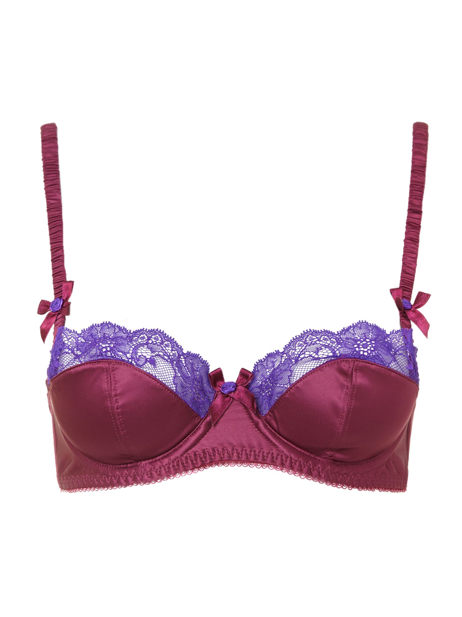 Agent Provocateur Marisela Padded Balcony Bra in Red (Plum) | Lyst