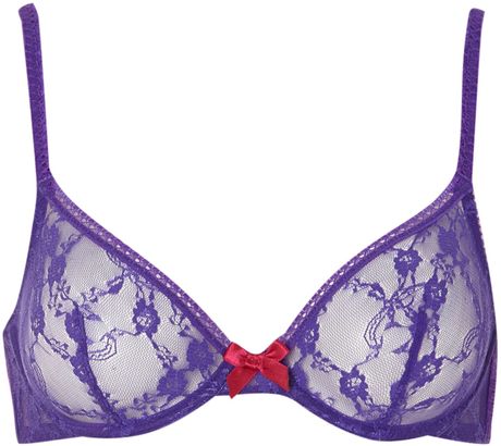 Agent Provocateur Monica Nonpadded Bra in Purple | Lyst