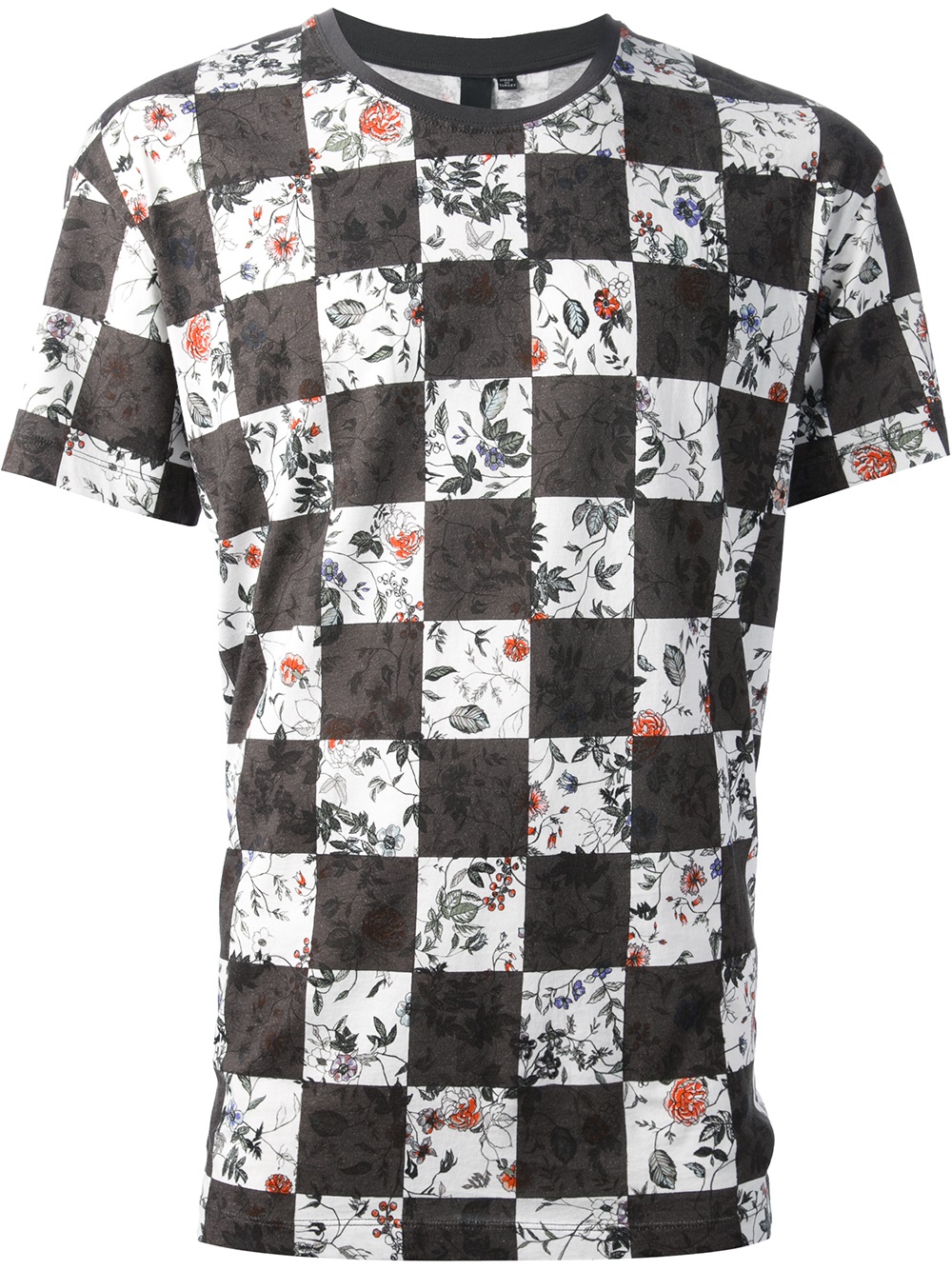 Mcq Checkered Print Tshirt in White for Men | Lyst