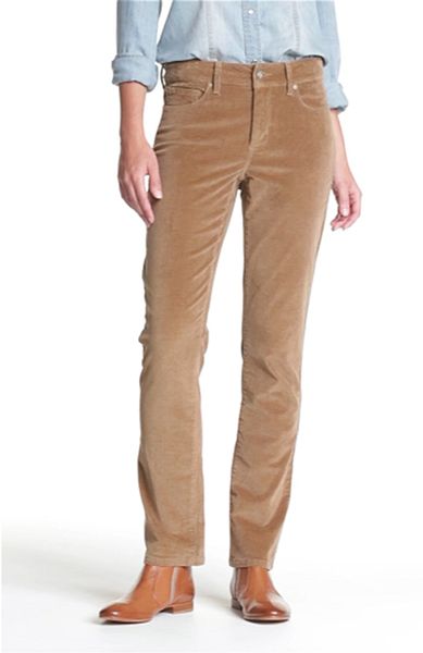 Nydj Sheri Colored Stretch Corduroy Skinny Pants in Brown (Caramel) | Lyst