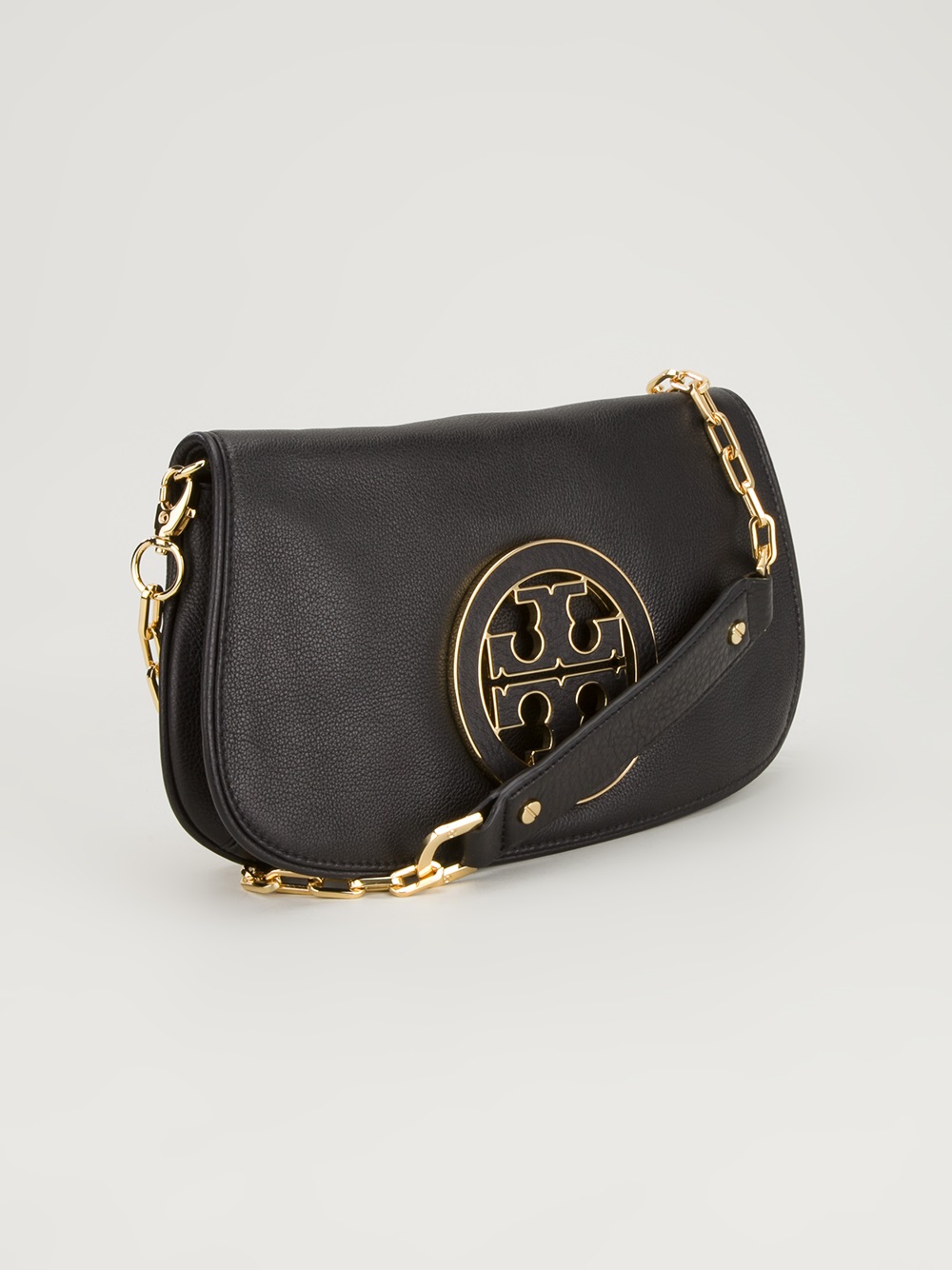 Lyst Tory burch Chain Shoulder Strap Bag in Black