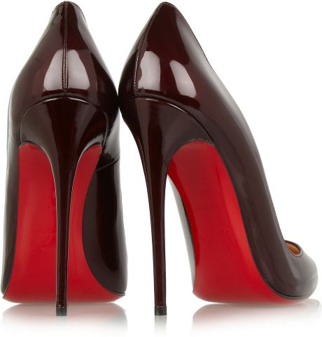 Christian Louboutin So Kate 120 Patentleather Pumps in Purple (Burgundy ...