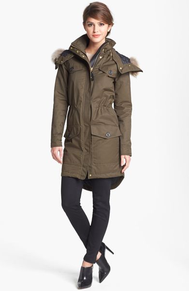 Mackage Genuine Coyote Fur Trim Parka in Green (Moss) | Lyst