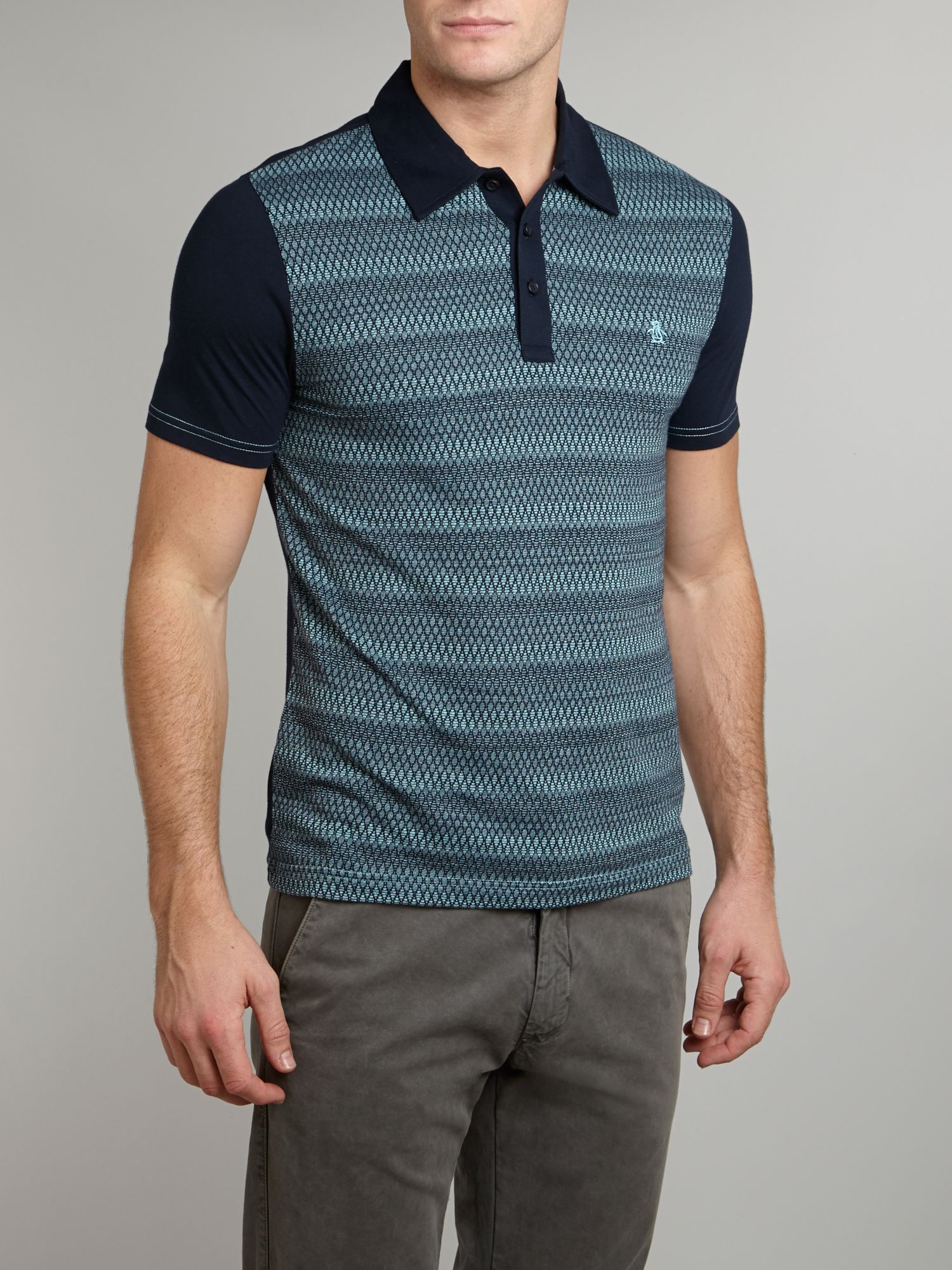 Original penguin Ombre Diamond Jacquard Polo in Blue for Men Lyst