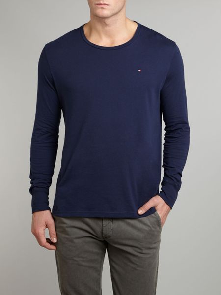Tommy Hilfiger Long Sleeved T Shirt in Blue for Men (Navy) | Lyst