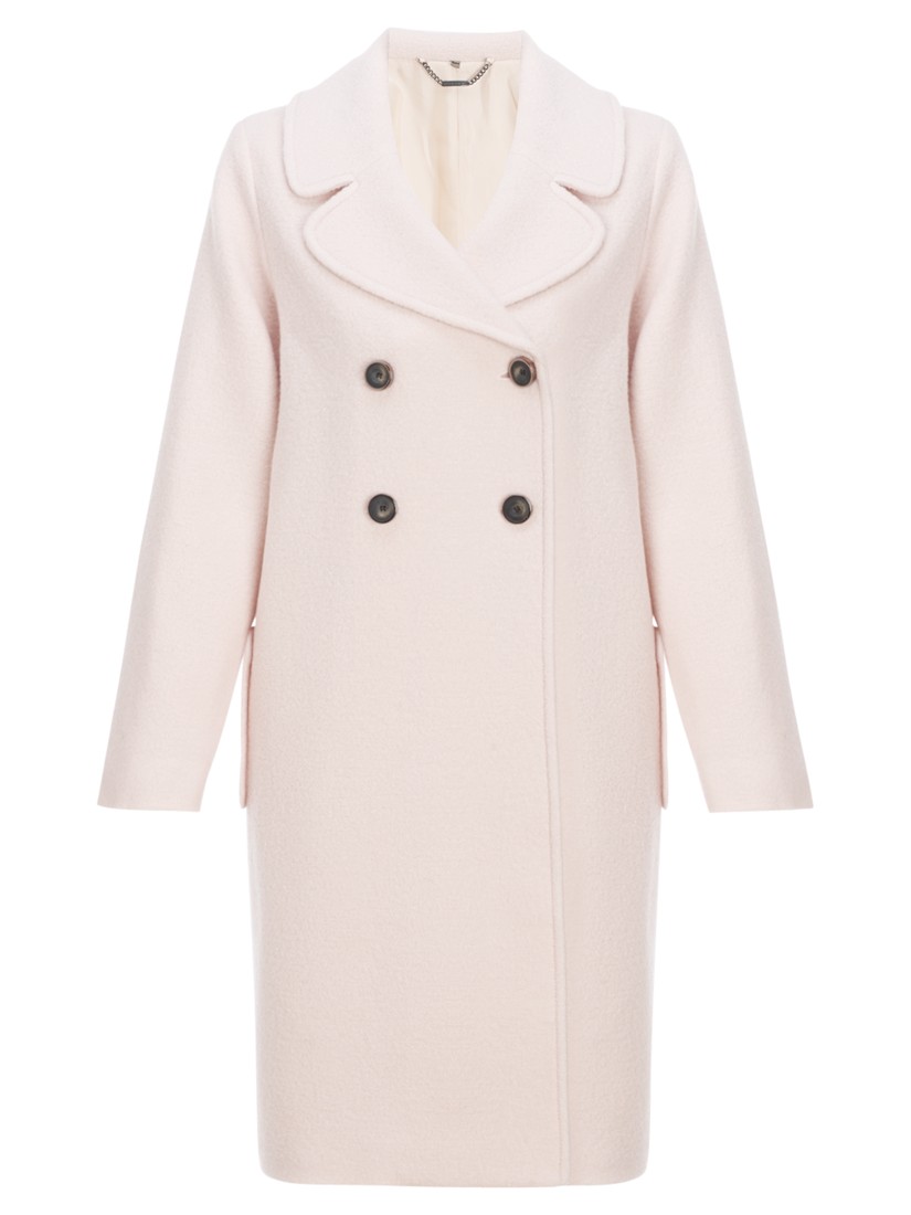Jigsaw Wool Four Button Coat in Pink | Lyst
