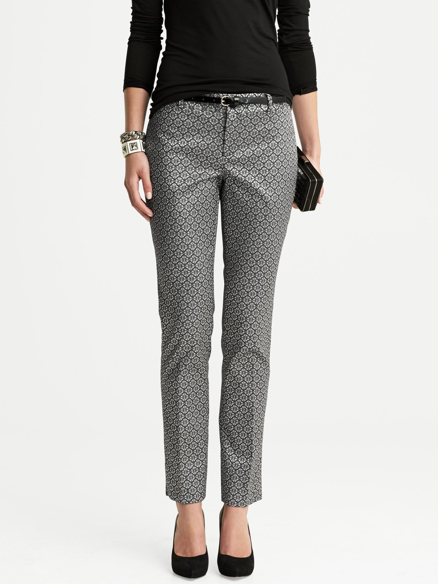 Banana republic Sloan-fit Charcoal Slim Ankle Pant in Black (BLACK ...