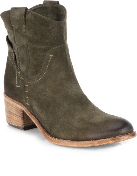 Alberto Fermani Volo Suede Ankle Boots in Green (BOSCO) | Lyst