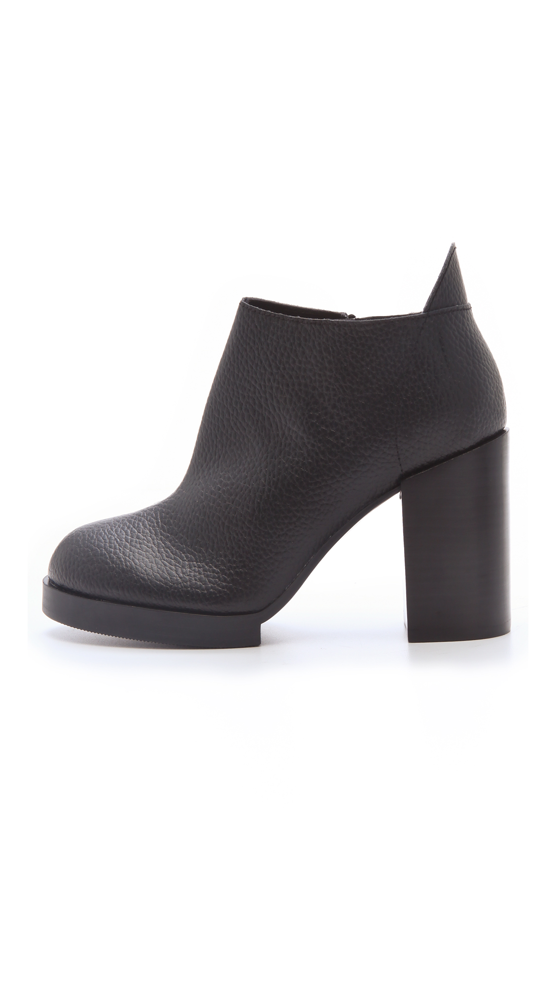 wide width chunky heel booties