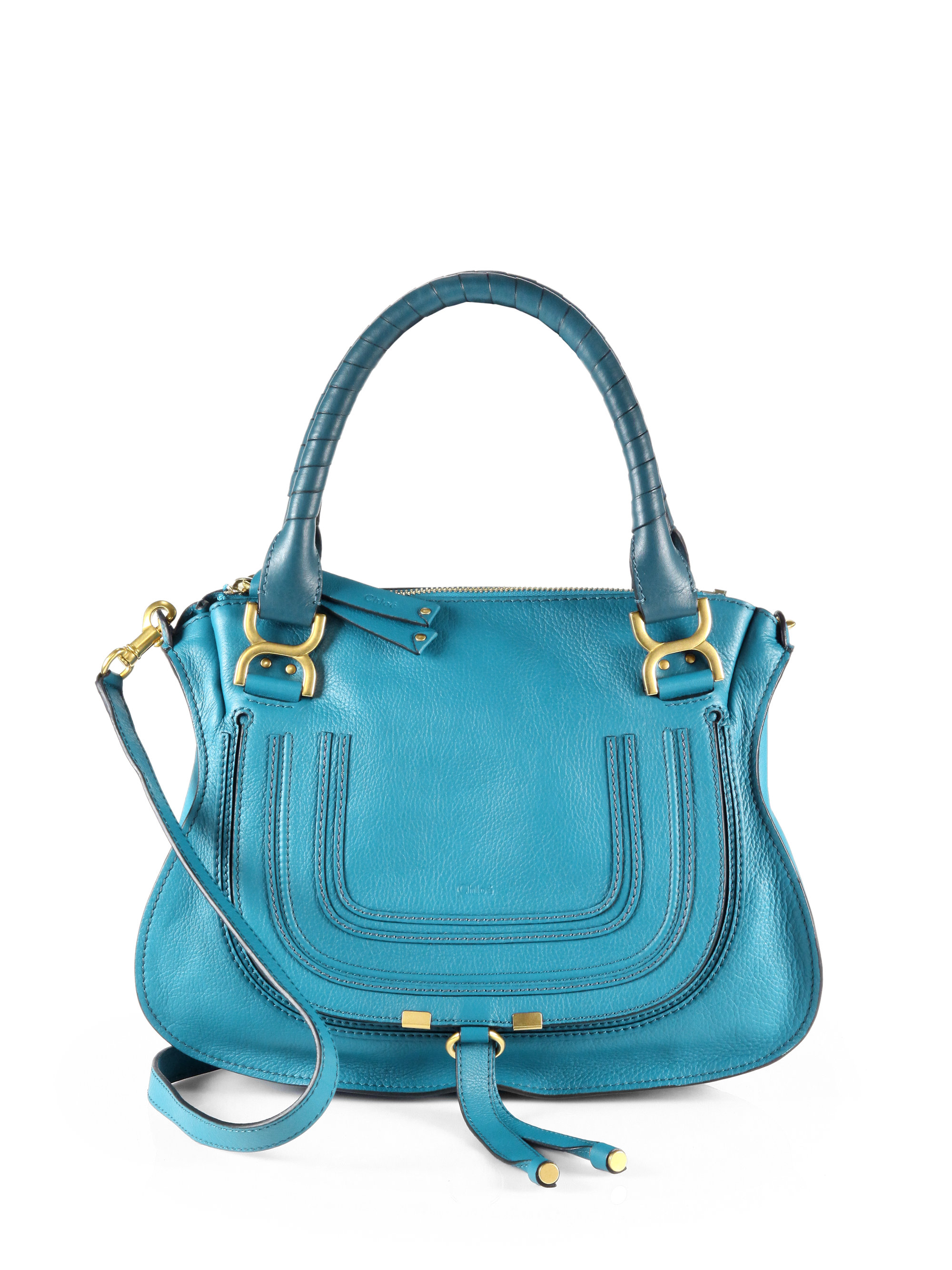 Chloé Marcie Small Satchel Bag in Blue (LAGUNA BLUE) | Lyst