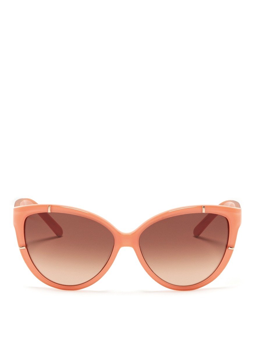 Chloé Plastic Cat Eye Sunglasses in Orange Lyst