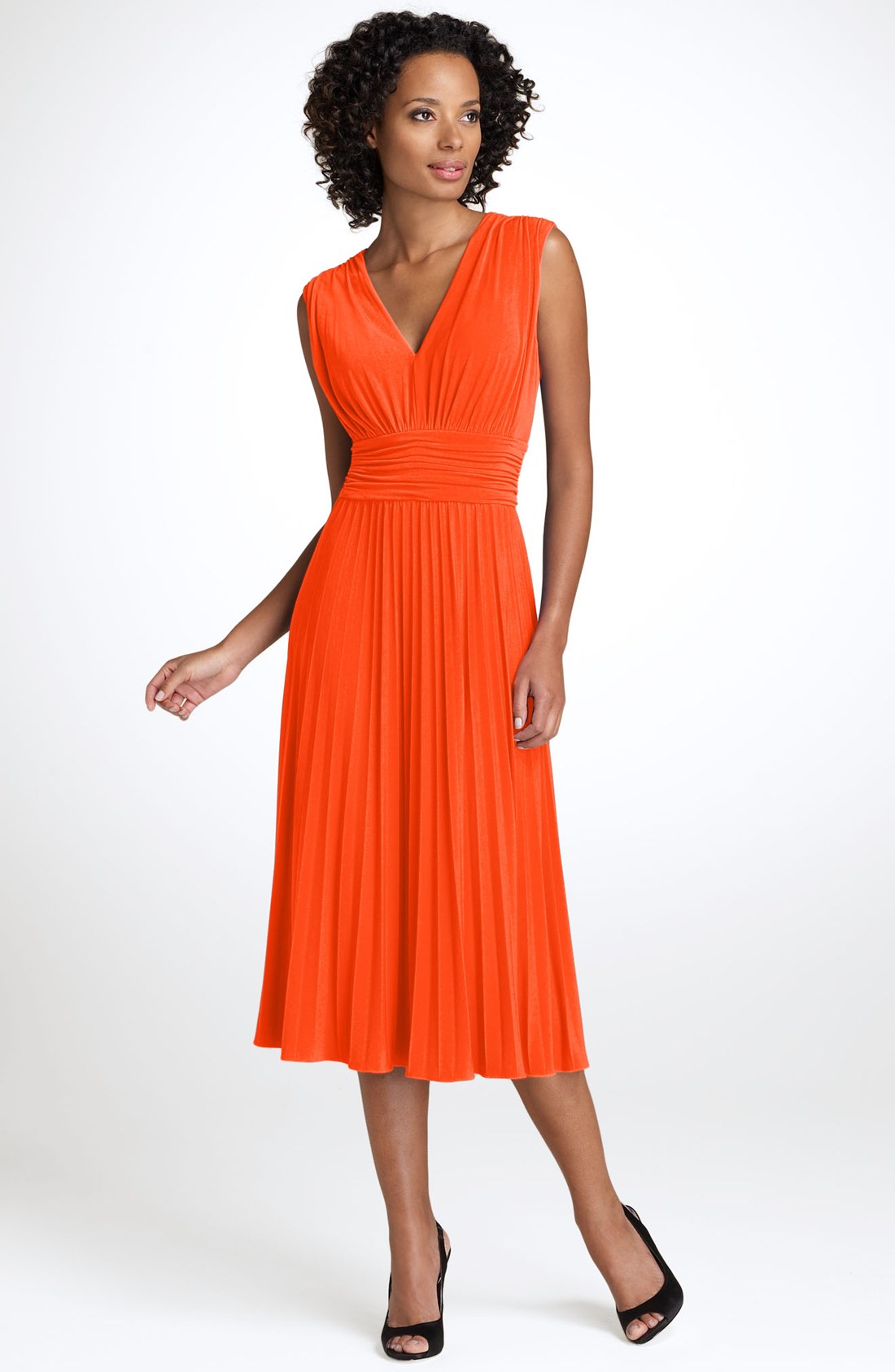 Ruched jersey dress