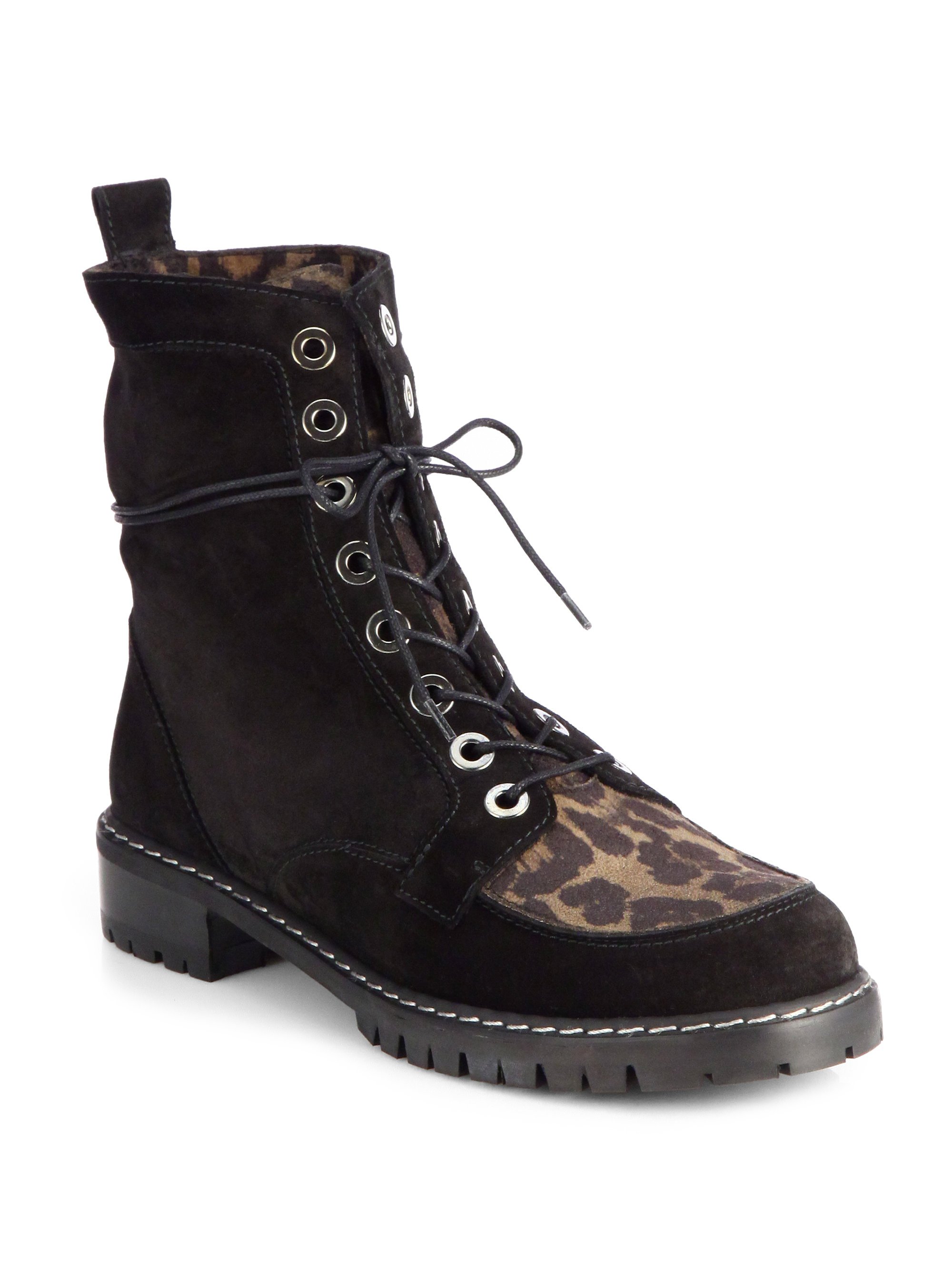 suede laceup boots