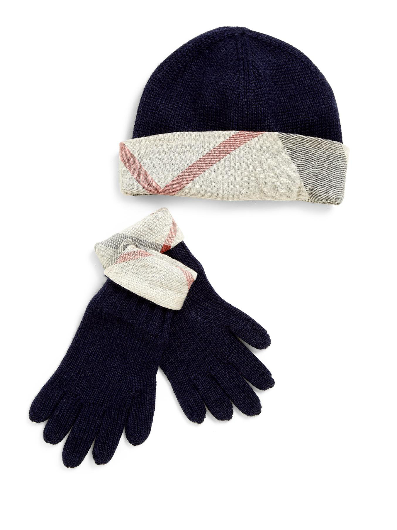 burberry hat and glove set