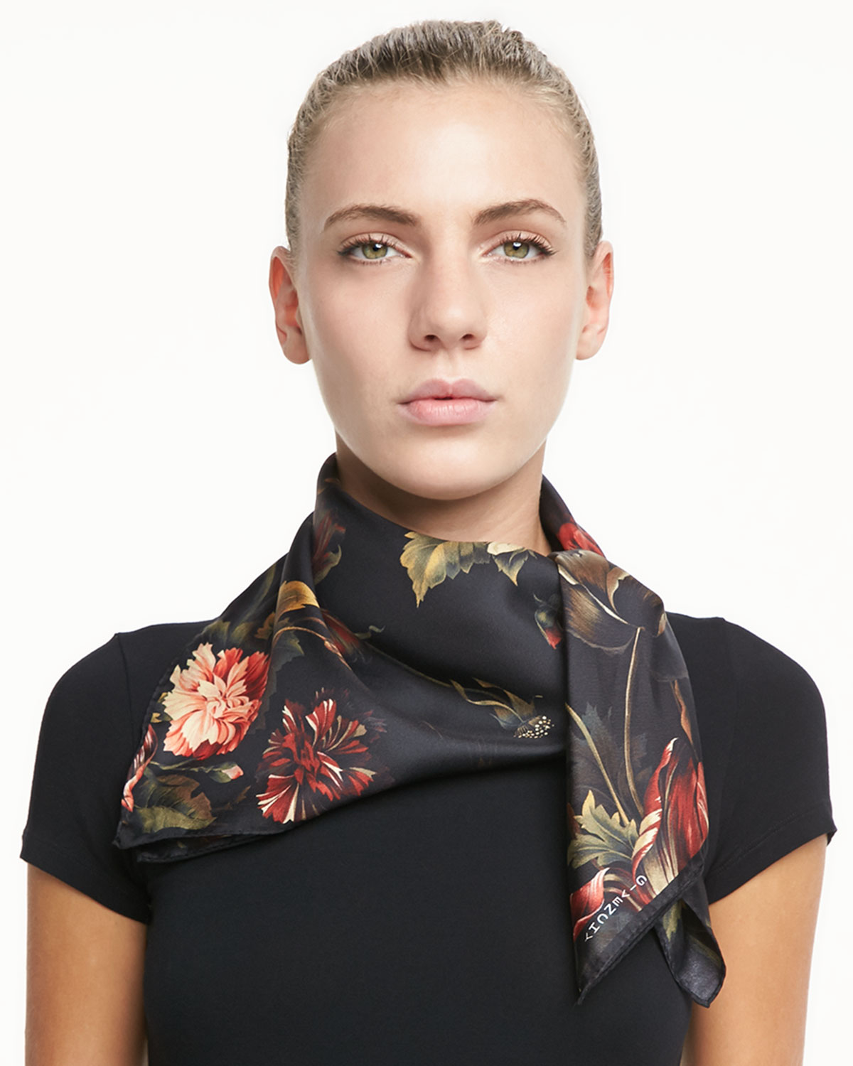 Lyst - Givenchy Floral print Silk Twill Square Scarf in Red