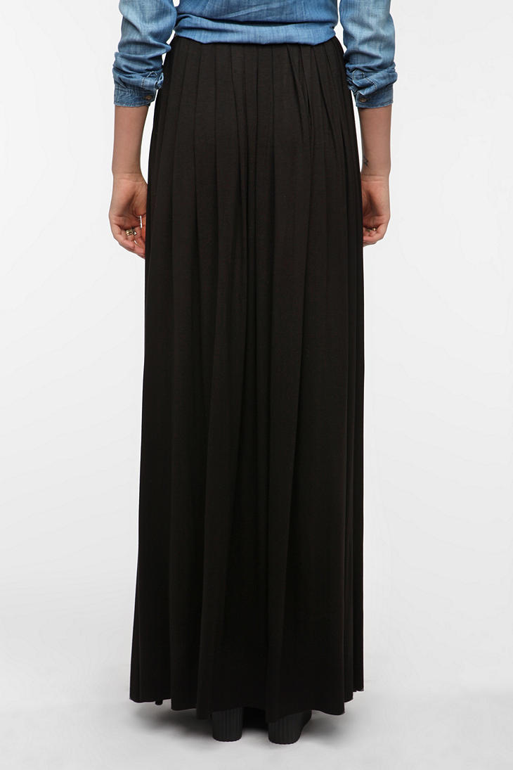 plus size double slit maxi skirt