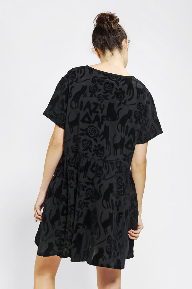 Lyst - Urban Outfitters Lazy Oaf Oh My Goth Sally Babydoll Dress in Black