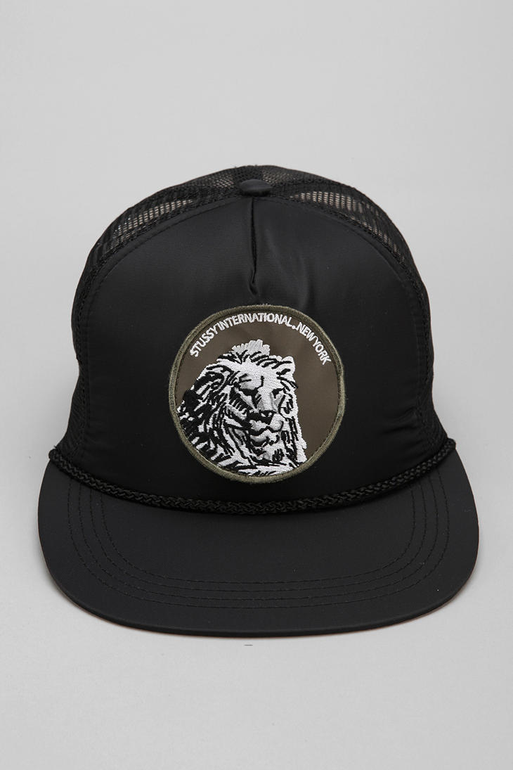 Lyst - Urban Outfitters Stussy Animal Patch Trucker Hat in Black