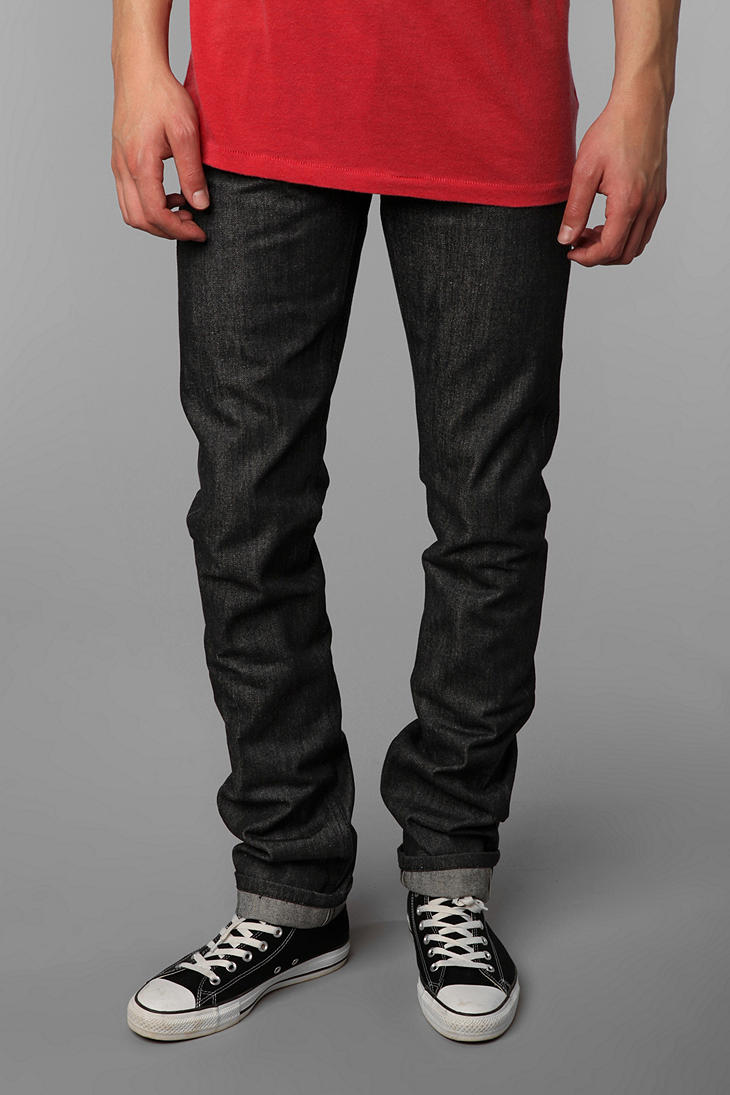 Lyst Unbranded Skinny Black Selvedge Jean in Black for Men